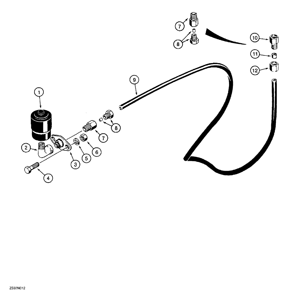 Схема запчастей Case 650G - (2-14) - AIR RESTRICTION INDICATOR (02) - ENGINE