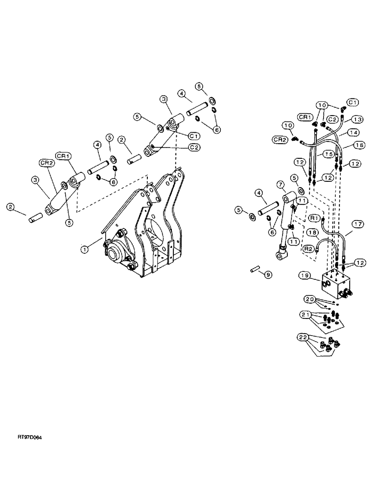 Схема запчастей Case 300CM - (9-20) - POWER WRENCH HYDRAULICS 