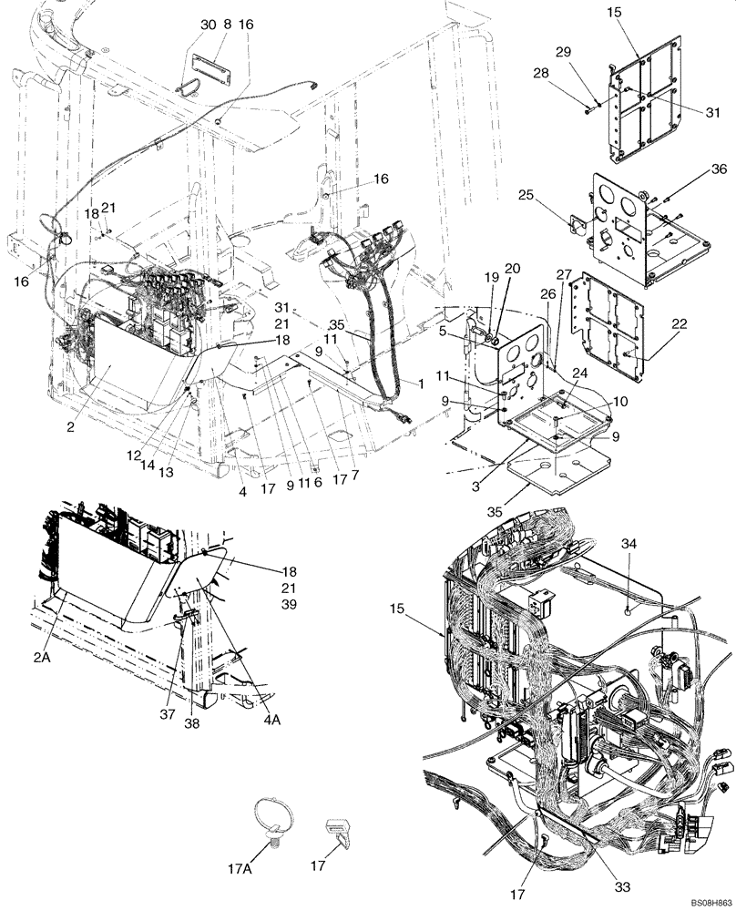 Схема запчастей Case 821E - (04-07) - HARNESS - PANEL, CONTROL (04) - ELECTRICAL SYSTEMS