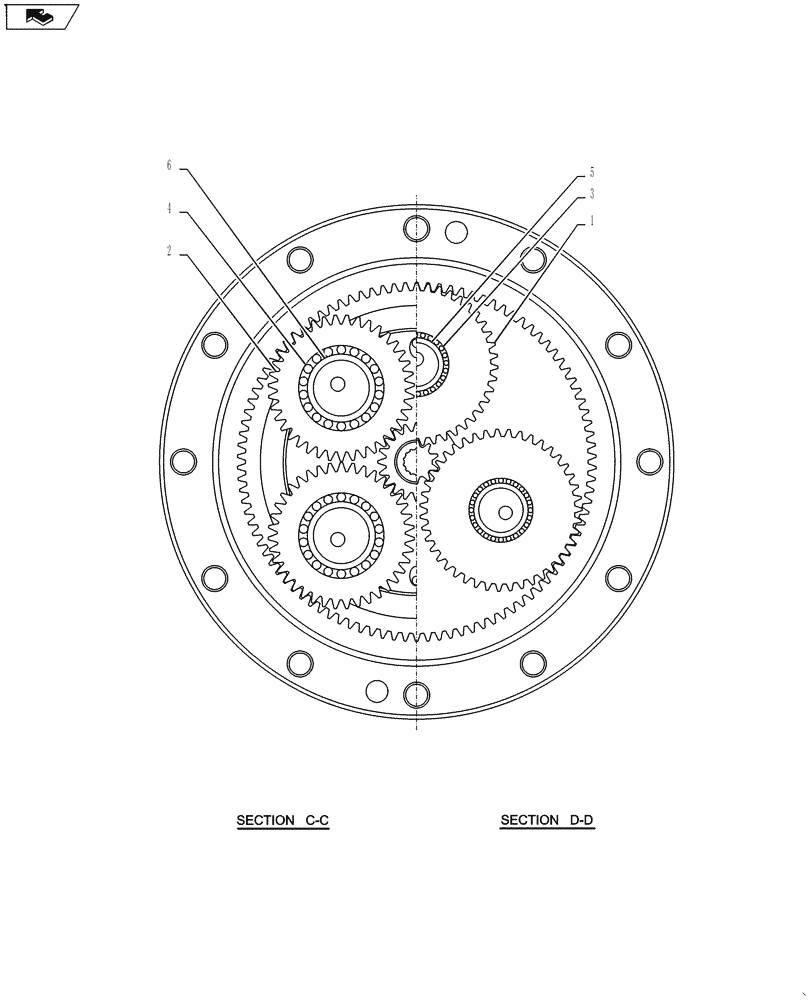 Схема запчастей Case CX55BMSR - (02-017[04]) - MOTOR INSTALL, PROPEL (35) - HYDRAULIC SYSTEMS