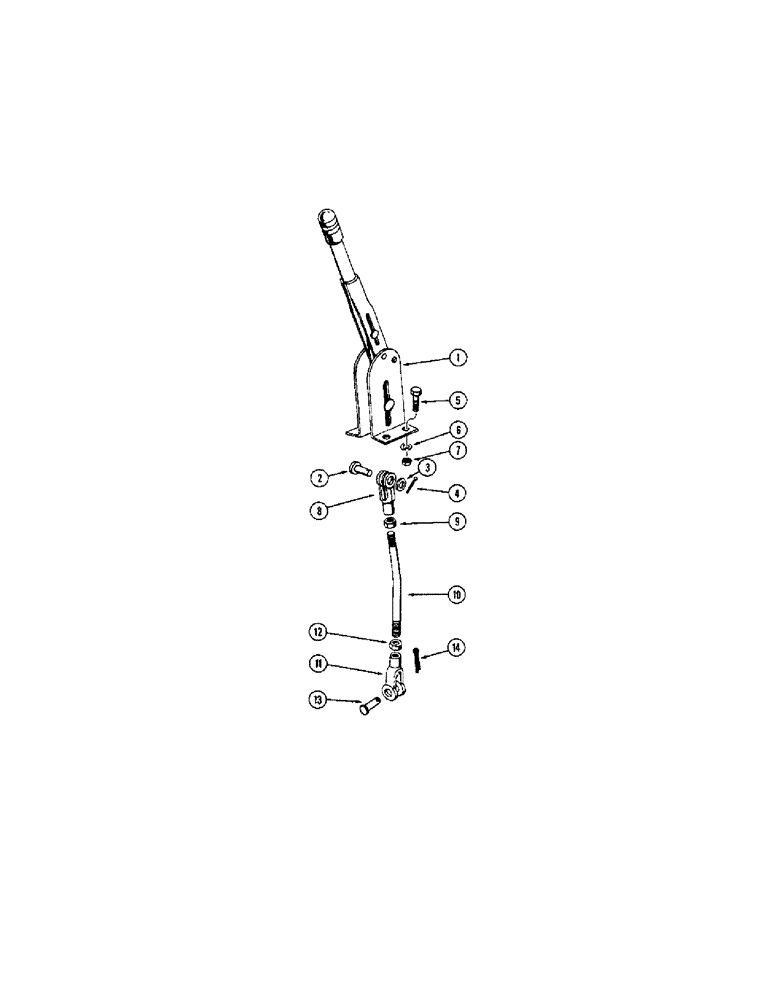 Схема запчастей Case W9B - (122) - PARKING BRAKE LEVER AND LINKAGE (07) - BRAKES