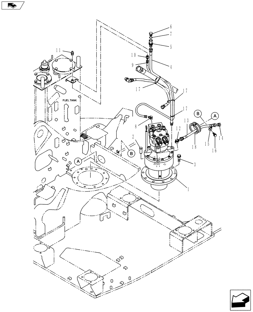 Схема запчастей Case CX145C SR - (35.352.AL) - SWING MOTOR (35) - HYDRAULIC SYSTEMS