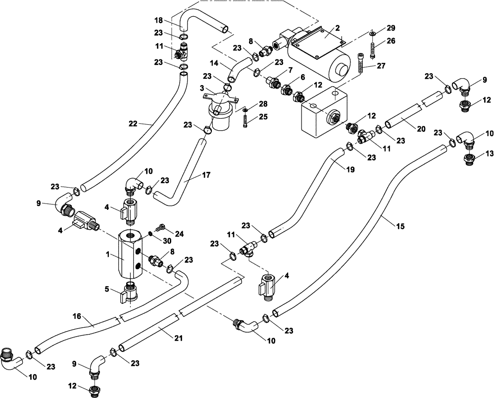 Схема запчастей Case DV202 - (12-94/124[01]) - DRUM SPRINKLIK SYSTEM (12) - Chassis/Attachments