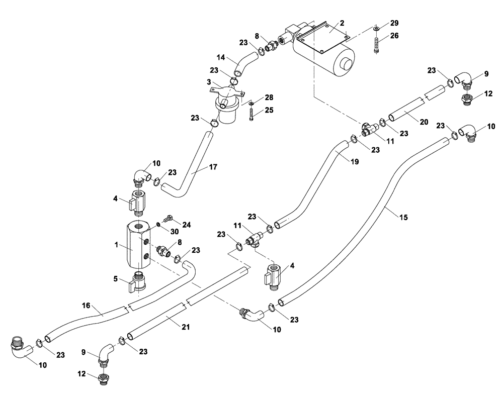 Схема запчастей Case DV202 - (12-94/124[02]) - DRUM SPRINKLIK SYSTEM (12) - Chassis/Attachments