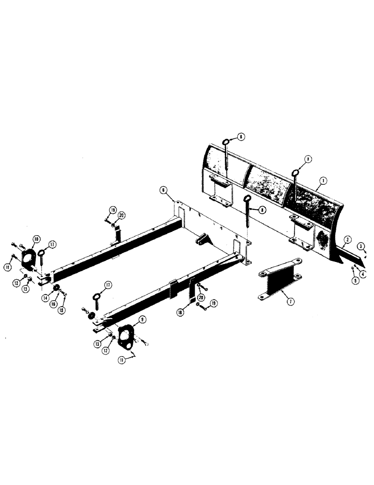 Схема запчастей Case 310 - (136) - SNOW DOZER (05) - UPPERSTRUCTURE CHASSIS