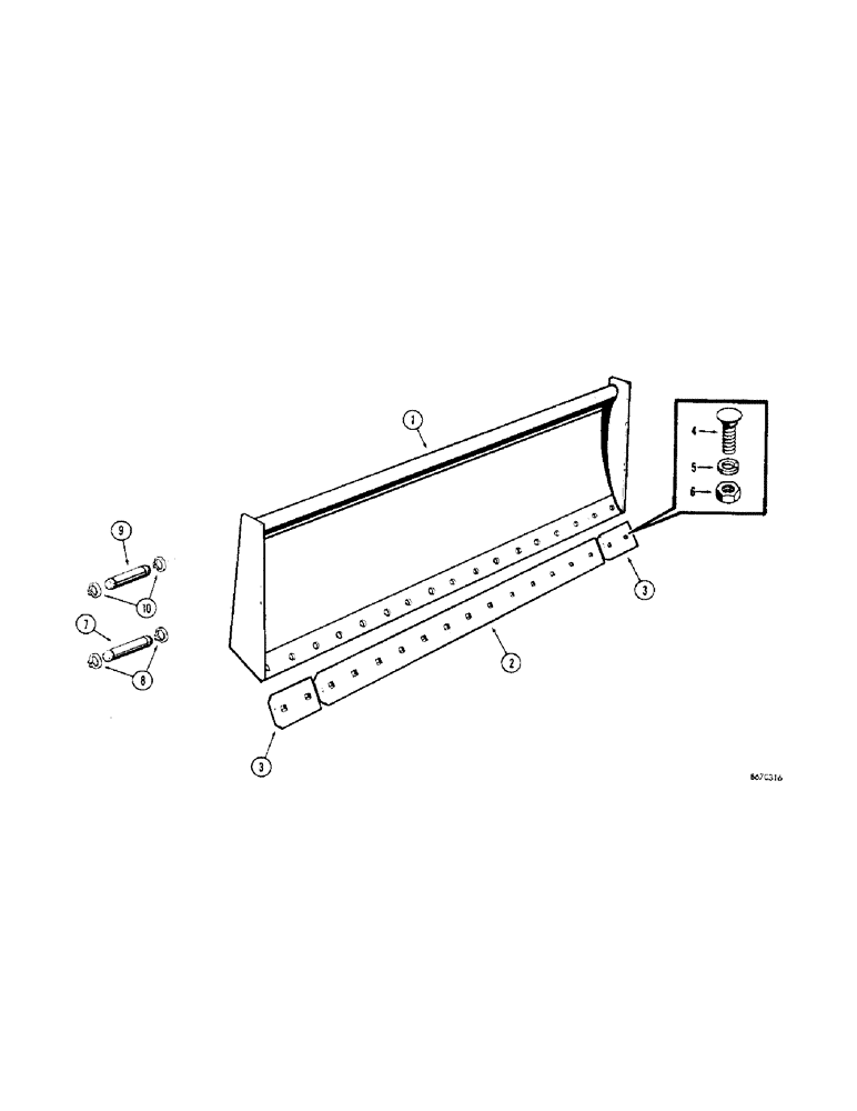 Схема запчастей Case 310G - (204[1]) - BULLDOZER BLADE FOR LOADER (05) - UPPERSTRUCTURE CHASSIS