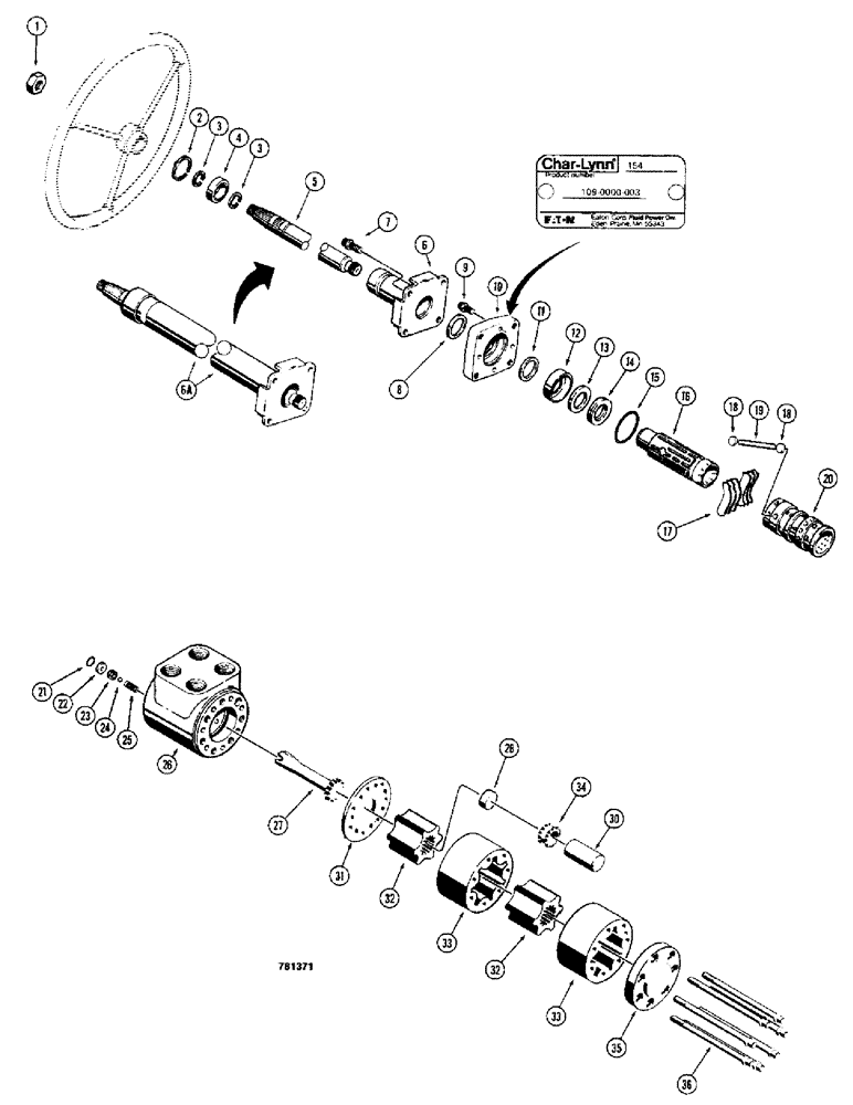 Схема запчастей Case W14 - (244) - L79427 AND L50543 STEERING CONTROL VALVES (05) - STEERING