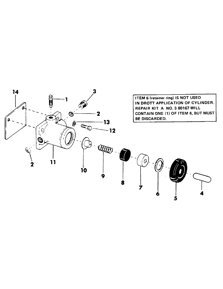 Схема запчастей Case 40YC - (088) - TRACK BRAKE CYLINDER, *(USED ON UNITS WITH SERIAL NO. 1500 THRU 6270529) (07) - HYDRAULIC SYSTEM