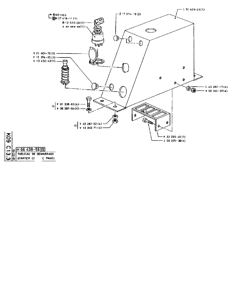 Схема запчастей Case 90BCL - (347) - STARTER CONTROL PANEL (06) - ELECTRICAL SYSTEMS