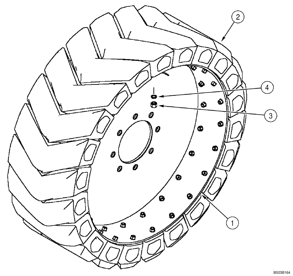 Схема запчастей Case 1840 - (06-11) - WHEELS (06) - POWER TRAIN