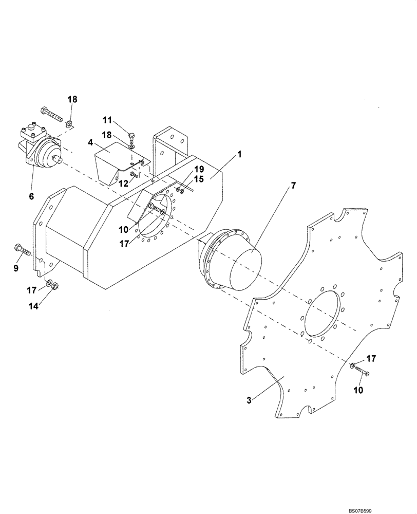 Схема запчастей Case SV216 - (35.353.05) - DRUM DRIVE, FRONT (GROUP 31) (ND012018) (35) - HYDRAULIC SYSTEMS