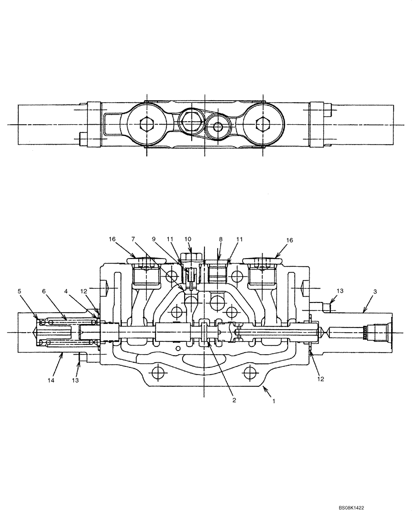 Схема запчастей Case CX50B - (07-004) - VALVE ASSY, CONTROL (ARM CONFLUENCE) (PH30V00061F1) ELECTRICAL AND HYDRAULIC COMPONENTS