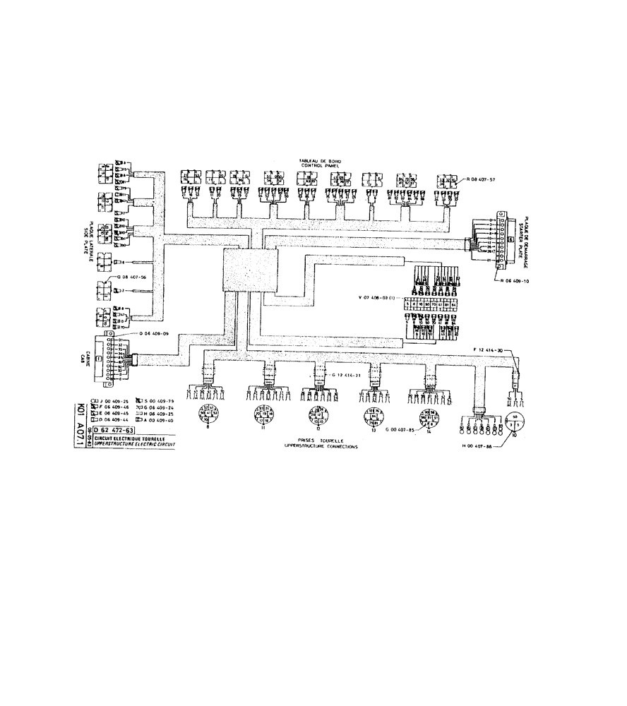 Схема запчастей Case 220 - (227) - UPPERSTRUCTURE ELECTRIC CIRCUIT (06) - ELECTRICAL SYSTEMS