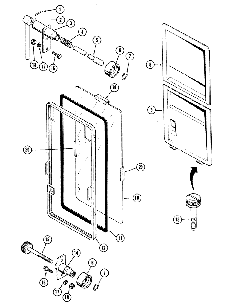 Схема запчастей Case 50 - (9-260) - CAB WINDSHIELD (09) - CHASSIS