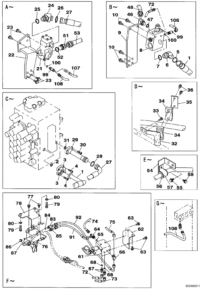 Схема запчастей Case CX290B - (08-37) - HYDRAULICS, AUXILIARY - MULTI-PURPOSE + 3 WAY VALVE, TRIGGER ACTIVATED (08) - HYDRAULICS