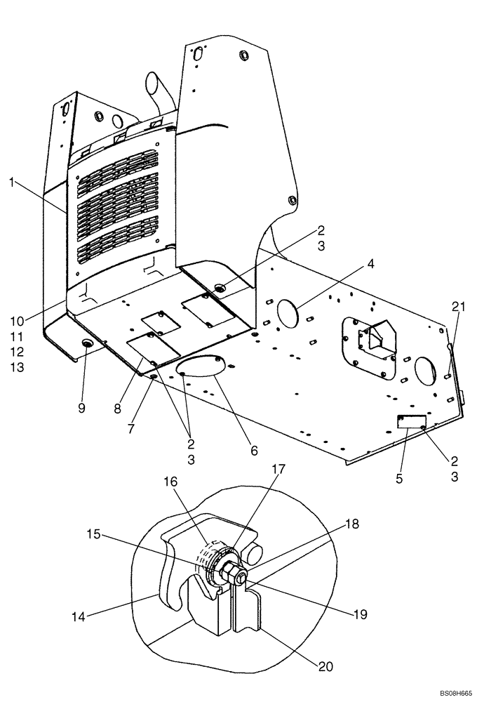 Схема запчастей Case 420CT - (09-11A) - CHASSIS (420CT) (09) - CHASSIS