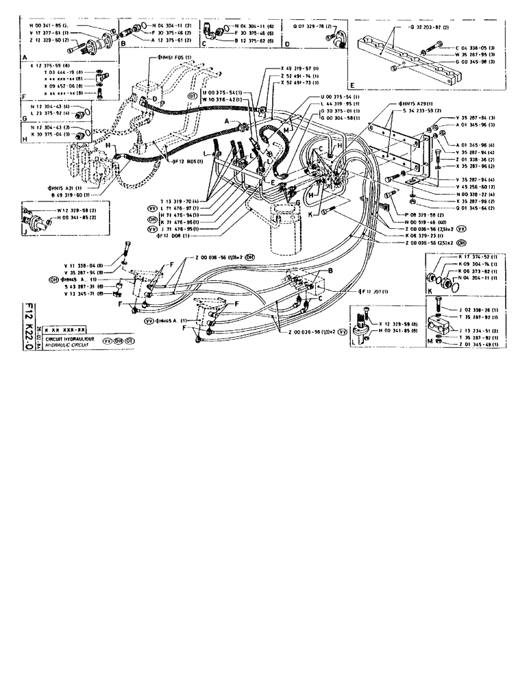 Схема запчастей Case 90BCL - (206) - HYDRAULIC CIRCUIT (07) - HYDRAULIC SYSTEM