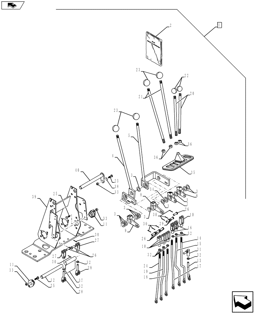 Схема запчастей Case 580SN WT - (88.035.06[01]) - DIA KIT, CONVERSION 2 LEVERS TO FOOT SWING - EXTENDABLE DIPPER (88) - ACCESSORIES