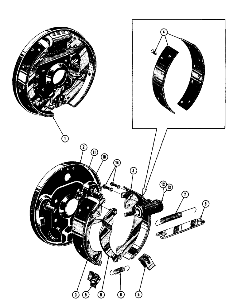 Схема запчастей Case 600 - (078) - TRANSMISSION INSTALLATION, HYDRAULIC BRAKE PARTS (03) - TRANSMISSION