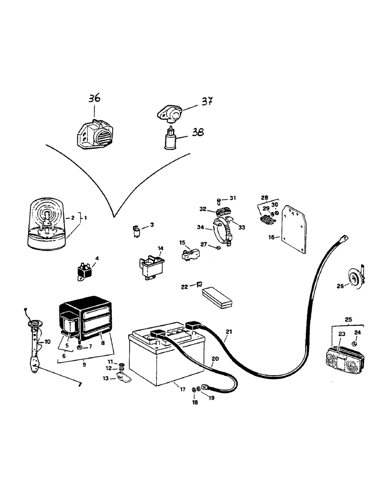 Схема запчастей Case 221B - (4-02) - ELECTRICAL CIRCUIT, 121B (DAH1215912-) / 221B (DAH2215913-) (04) - ELECTRICAL SYSTEMS