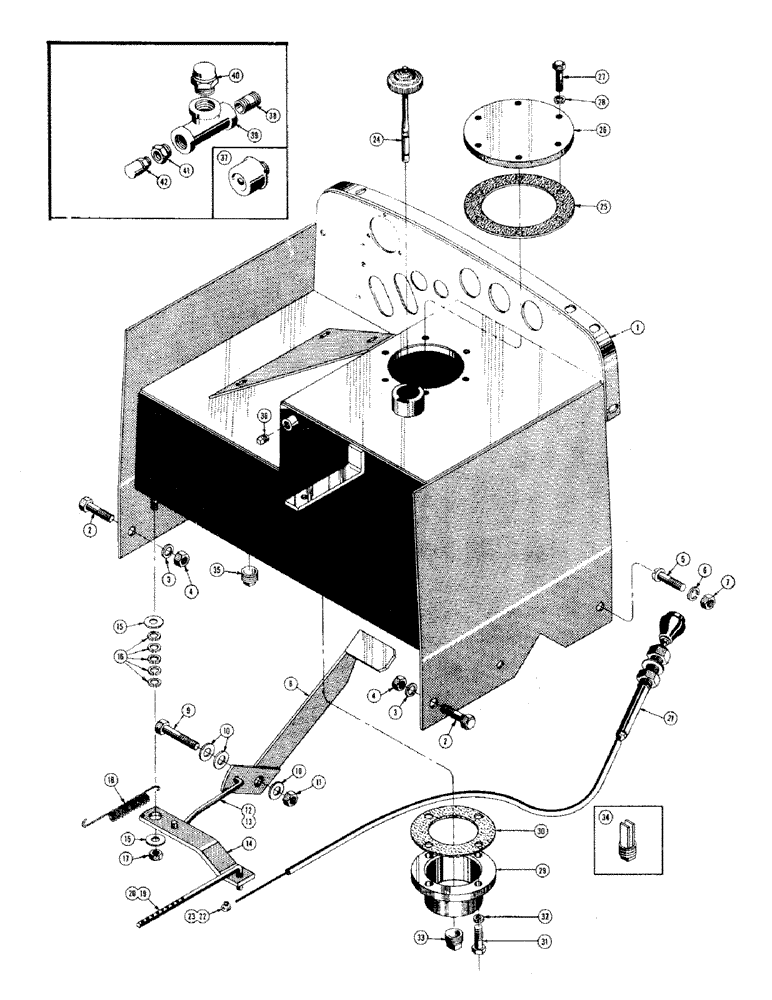 Схема запчастей Case 310 - (048) - COWL, DASH, AND THROTTLE CONTROL (05) - UPPERSTRUCTURE CHASSIS