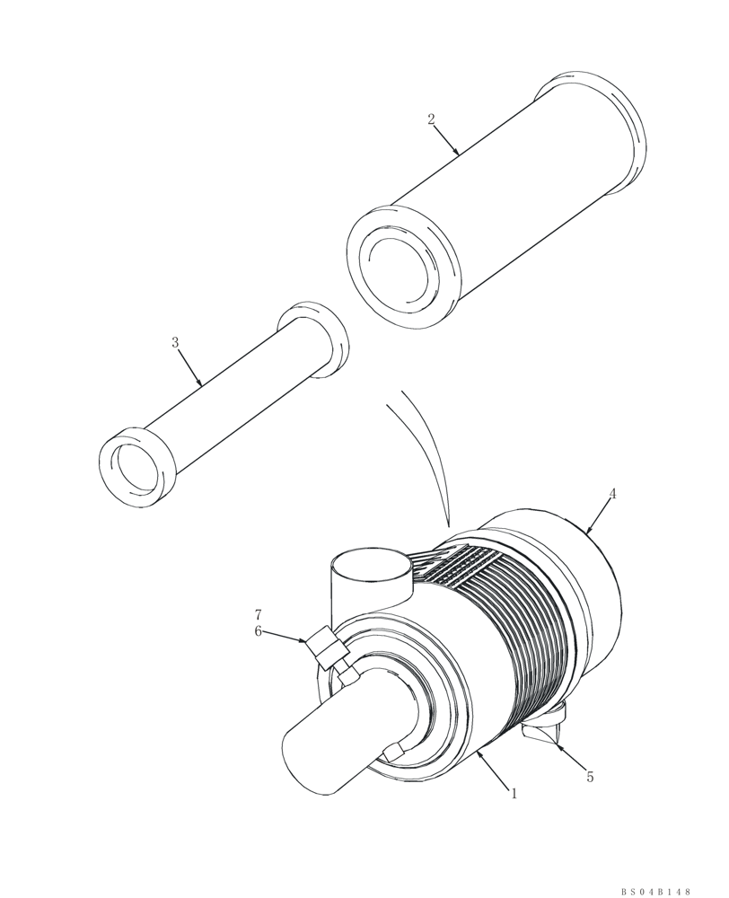 Схема запчастей Case 750K - (02-07) - AIR CLEANER ASSY (02) - ENGINE