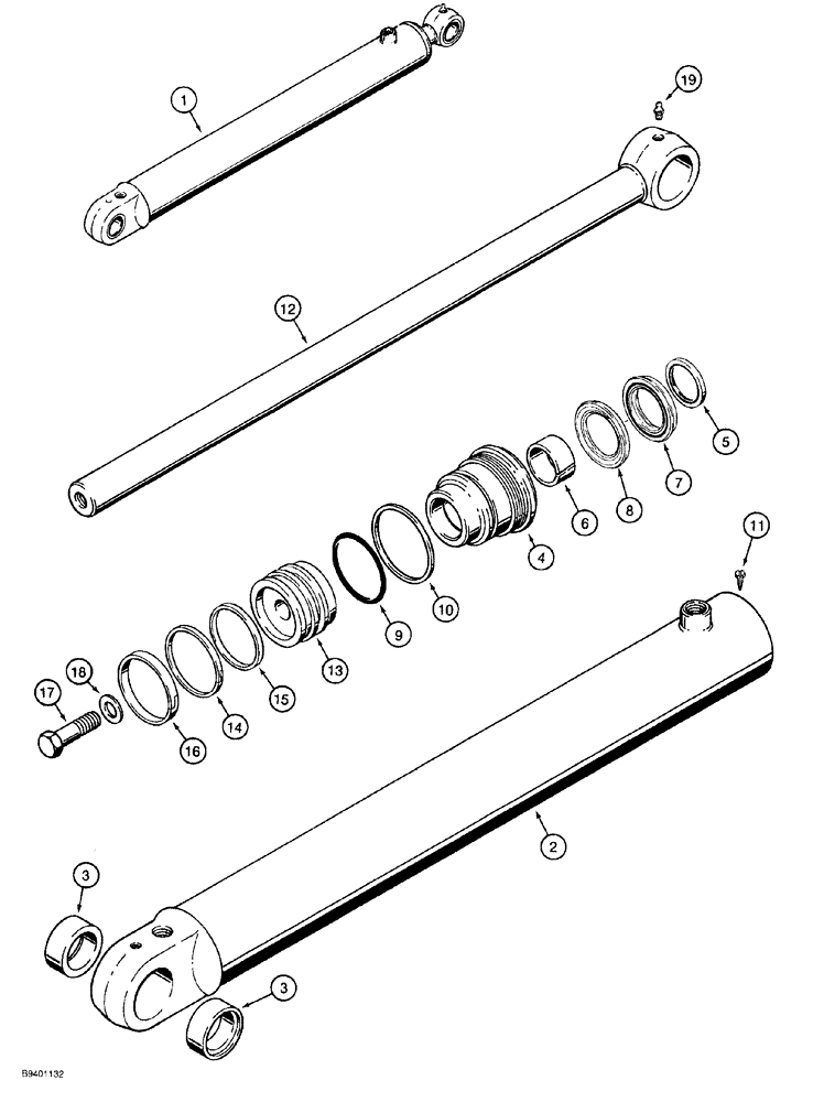 Схема запчастей Case 580SL - (8-126) - LOADER LIFT CYLINDERS (08) - HYDRAULICS