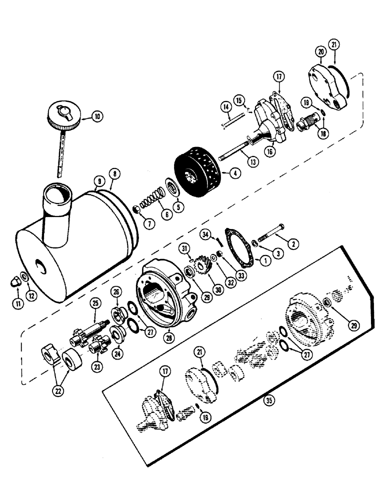 Схема запчастей Case 430CK - (096) - A36559 PUMP 