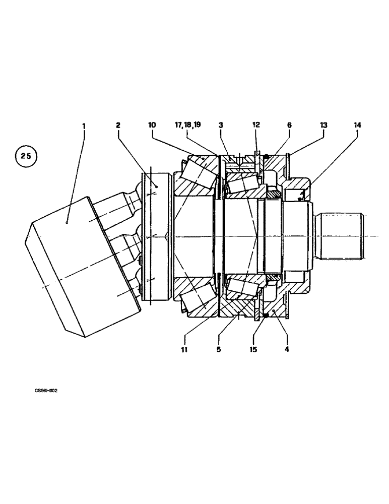 Схема запчастей Case 221B - (8-22) - TRAVEL HYDRAULIC MOTOR - ROTOR, 121B DAH1215912-DAH1216059 / 221B DAH2215913-DAH2216059 (08) - HYDRAULICS