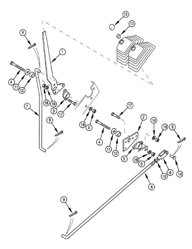 Схема запчастей Case 580SK - (6-32) - FRONT DRIVE AXLE CONTROL, S/N JJH0045499 AND UP (06) - POWER TRAIN