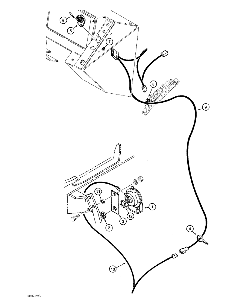 Схема запчастей Case 480F - (4-40) - HORN (04) - ELECTRICAL SYSTEMS