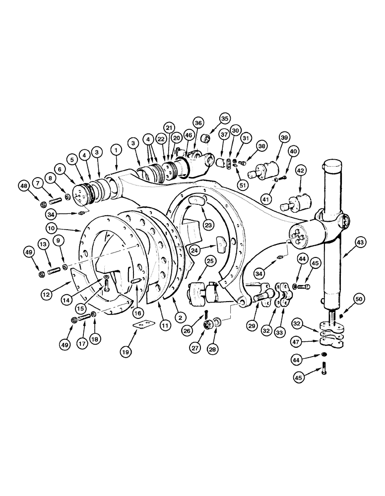 Схема запчастей Case 885 AWD - (08-154[01]) - SADDLE AND SADDLE ACTUATING (5 HOLES) (08) - HYDRAULICS