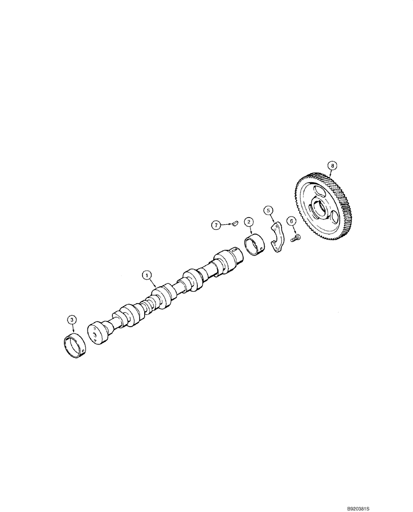 Схема запчастей Case 1845C - (02-24) - CAMSHAFT, 4-390 ENGINE (02) - ENGINE