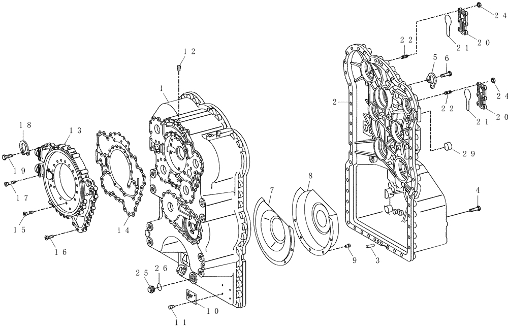 Схема запчастей Case 325 - (1.211/1[07]) - TRANSMISSION - COMPONENTS (03) - Converter / Transmission