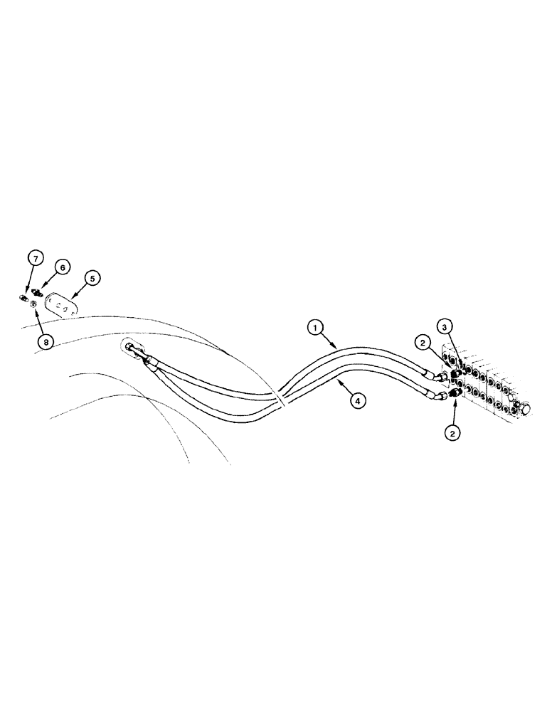 Схема запчастей Case 865 AWD - (08-054[01]) - BLADE HYDRAULIC CIRCUIT - TILT (08) - HYDRAULICS