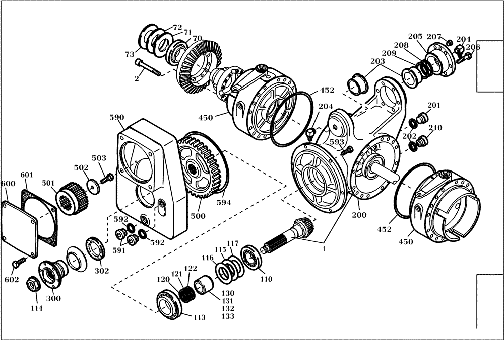 Схема запчастей Case 321D - (16.600[001]) - DIFFERENTIAL (S/N 591052-UP) No Description