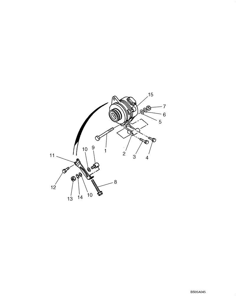 Схема запчастей Case CX225SR - (02-26) - ALTERNATOR MOUNTING (02) - ENGINE