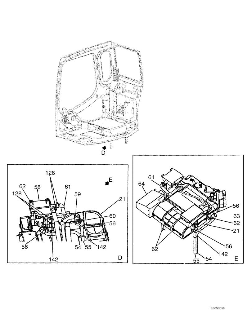 Схема запчастей Case CX75SR - (09-22) - HEATER AND AIR CONDITIONING - INLET AND OUTLET (09) - CHASSIS/ATTACHMENTS