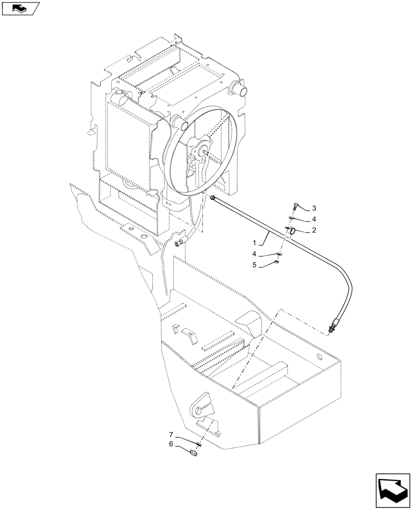 Схема запчастей Case 721F - (35.300.02[04]) - HYDRAULIC RESERVOIR - DRAIN LINE (35) - HYDRAULIC SYSTEMS