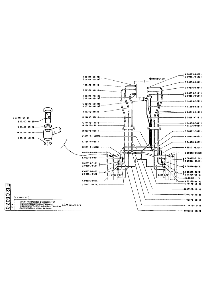 Схема запчастей Case LC80 - (050) - HYDRAULIC SYSTEM (UNDERCARRIAGE) 