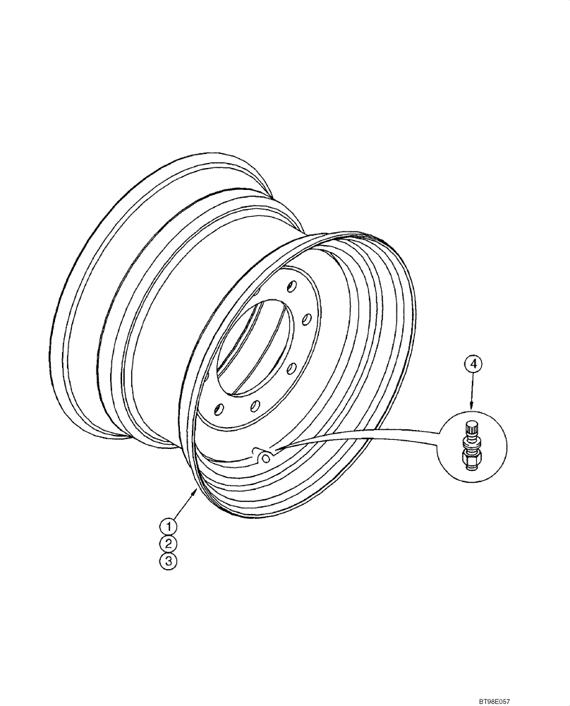 Схема запчастей Case 40XT - (06-26) - WHEELS (06) - POWER TRAIN