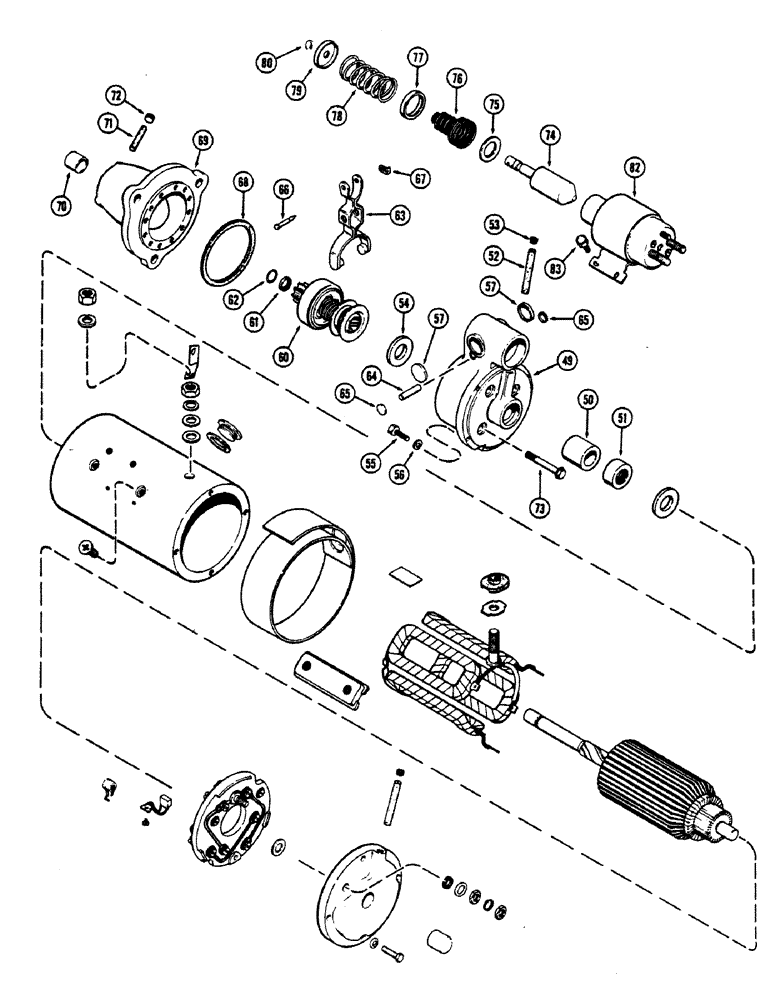 Схема запчастей Case 475 - (043A) - A59217 STARTER (55) - ELECTRICAL SYSTEMS