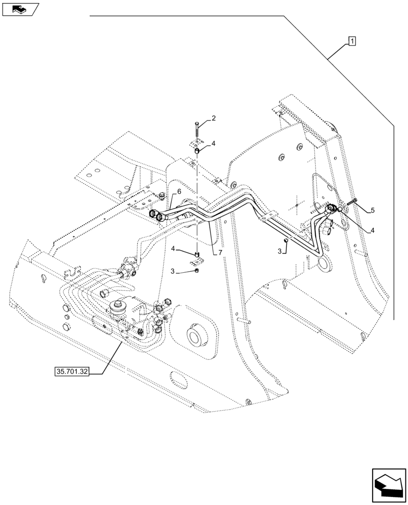 Схема запчастей Case 580SN - (88.035.25[03]) - DIA KIT, PILOT CONTROLS, 3 SPOOLS, POWERSHIFT TRANSMISSION (88) - ACCESSORIES