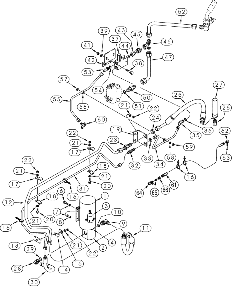 Схема запчастей Case 621C - (05-028) - HYDRAULICS STEERING, AUXILIARY BSN JEE0122759 (05) - STEERING