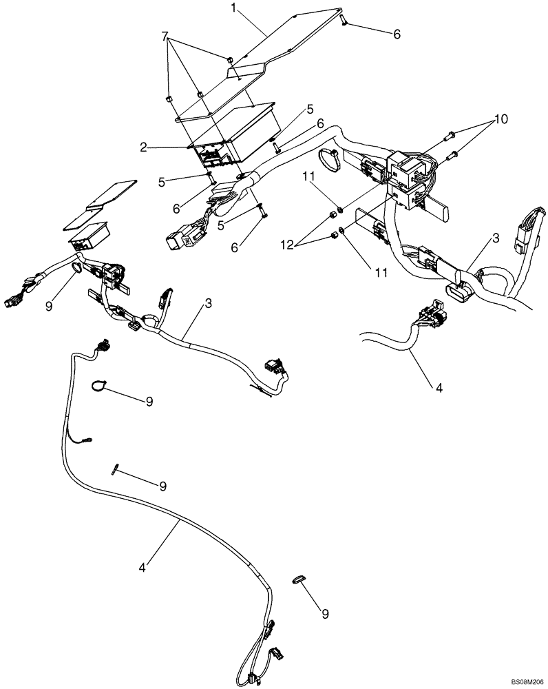 Схема запчастей Case 521E - (04-12) - HARNESS - JOYSTICK STEERING (04) - ELECTRICAL SYSTEMS