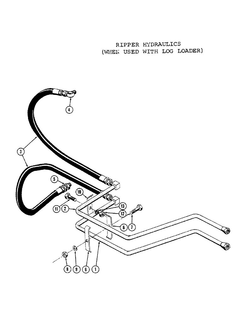 Схема запчастей Case 1000C - (282) - RIPPER HYDRAULICS, WHEN USED WITH LOG LOADER (07) - HYDRAULIC SYSTEM