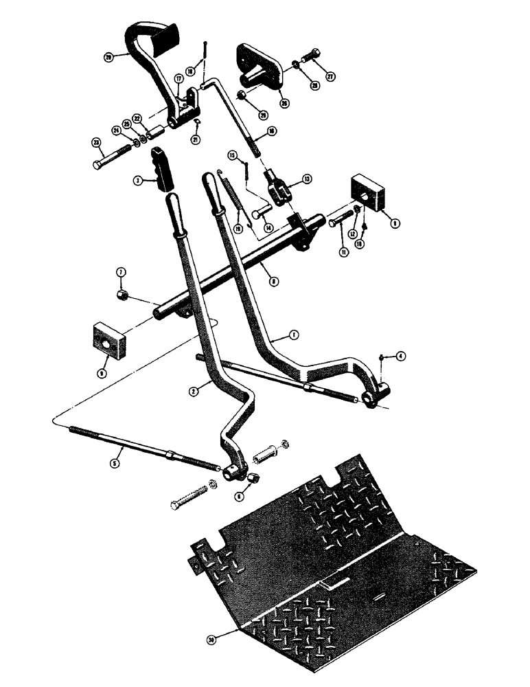 Схема запчастей Case 310C - (048) - FOOT BRAKE CONVERSION PARTS (03) - TRANSMISSION