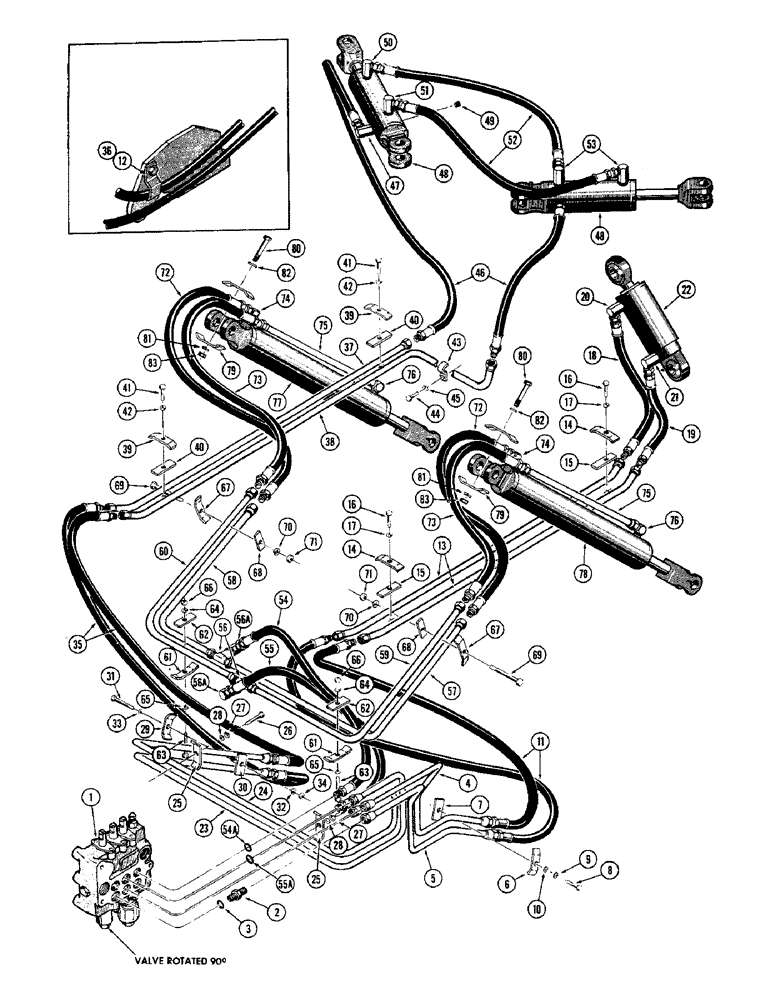 Схема запчастей Case 310G - (236) - POWER ANGLE-TILT DOZER HYDRAULICS (07) - HYDRAULIC SYSTEM