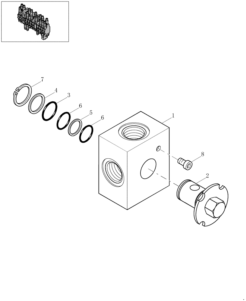 Схема запчастей Case CX31B - (1.050C[01]) - SELECTOR VALVE - COMPONENTS (35) - HYDRAULIC SYSTEMS