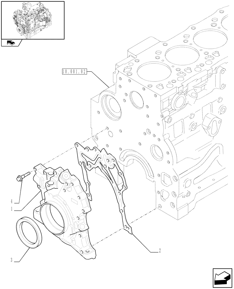 Схема запчастей Case F4DFE613B A004 - (10.304.01) - OIL PUMP (10) - ENGINE